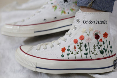 Wildflower Date Converse Embroidery