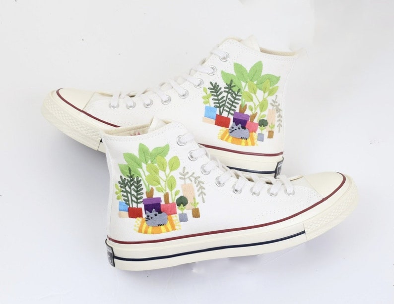 Houseplant Garden Converse Embroidery