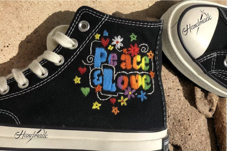 Peace Love Van Converse Embroidery