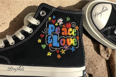 Peace Love Van Converse Embroidery
