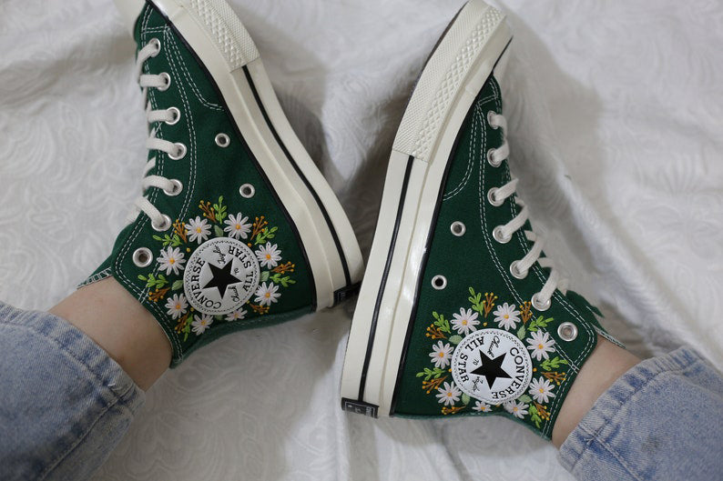 Butterfly Meadow Converse Embroidery
