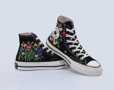 Wildflower Garden Converse Embroidery
