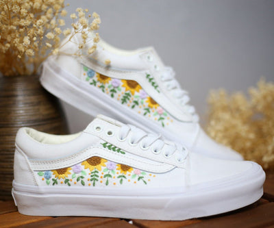 Wildflower Vine Converse Embroidery