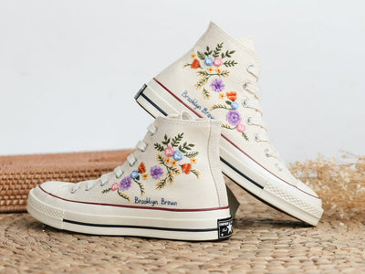 Wildflower Garden Converse Embroidery