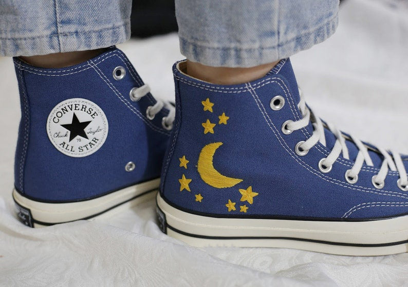 Moon Stars Converse Embroidery