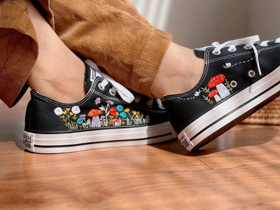 Mushroom Garden Converse Embroidery