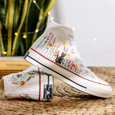 Cat Meadow Converse Embroidery
