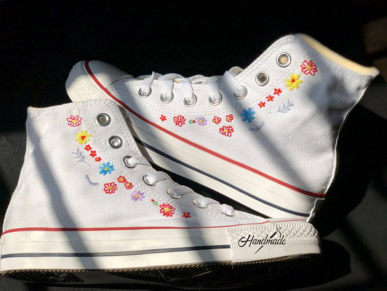 Wildflower Sprinkle Converse Embroidery