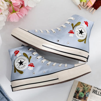 Ghost Embroidered Converse Shoes