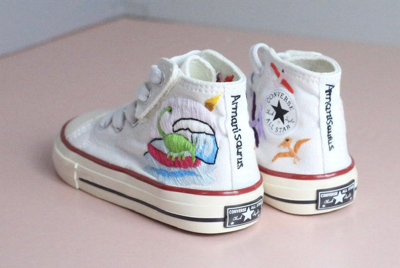 Dinosaur Playtime Converse Embroidery