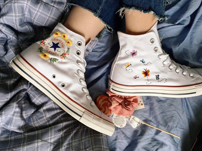 Butterfly Converse Embroidery