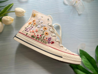Cardinal Flower Converse Embroidery