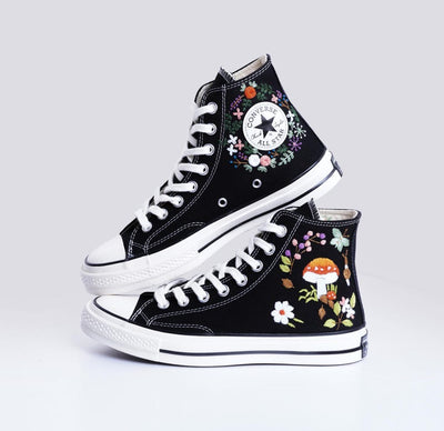 Mushroom Meadow Converse Embroidery