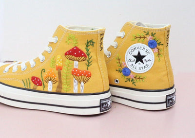 Autumn Mushrooms Converse Embroidery