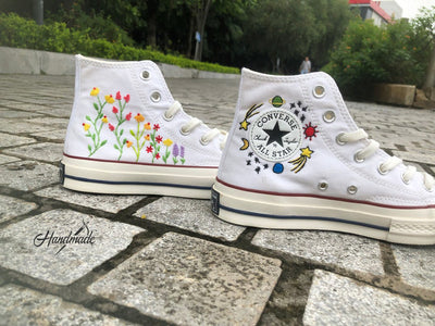 Space Wildflower Converse Embroidery