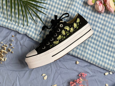 Lime Slice Converse Embroidery
