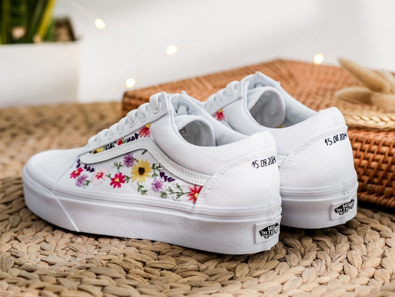 Daisy Meadow Converse Embroidery