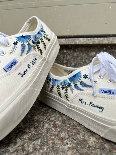 Forget Me Not Wedding Converse Embroidery
