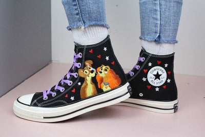 Dog Couple Converse Embroidery