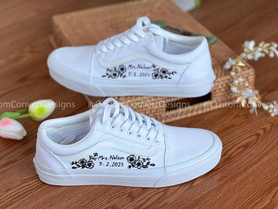 Embroidered Vans Personalize Your Name And Wedding Date