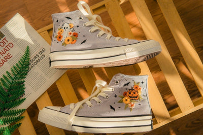 Ghost Sunflower Converse Embroidery