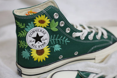 Wildflower Branches Converse Embroidery