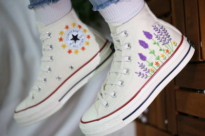 Lavender & Star Converse Embroidery
