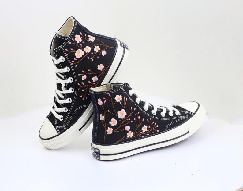 Cherry Blossom Converse Embroidery