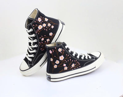 Cherry Blossom Converse Embroidery