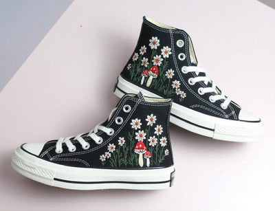 Daisy Mushroom Converse Embroidery