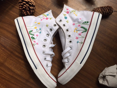 Wildflower Garden Converse Embroidery