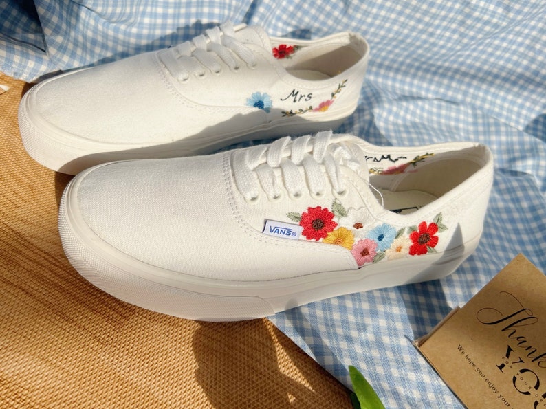 Personalized Wildflower Converse Embroidery