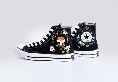 Mushroom Garden Converse Embroidery
