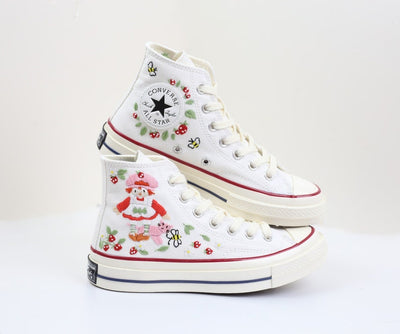 Strawberry Farm Girl Converse Embroidery