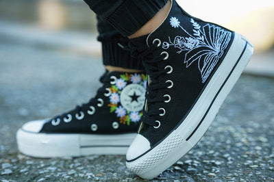 Daisy Wreath Converse Embroidery