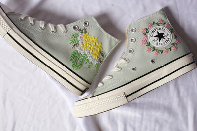 Jasmine Vine Converse Embroidery