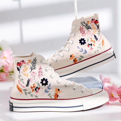 Ghost Embroidered Converse Shoes