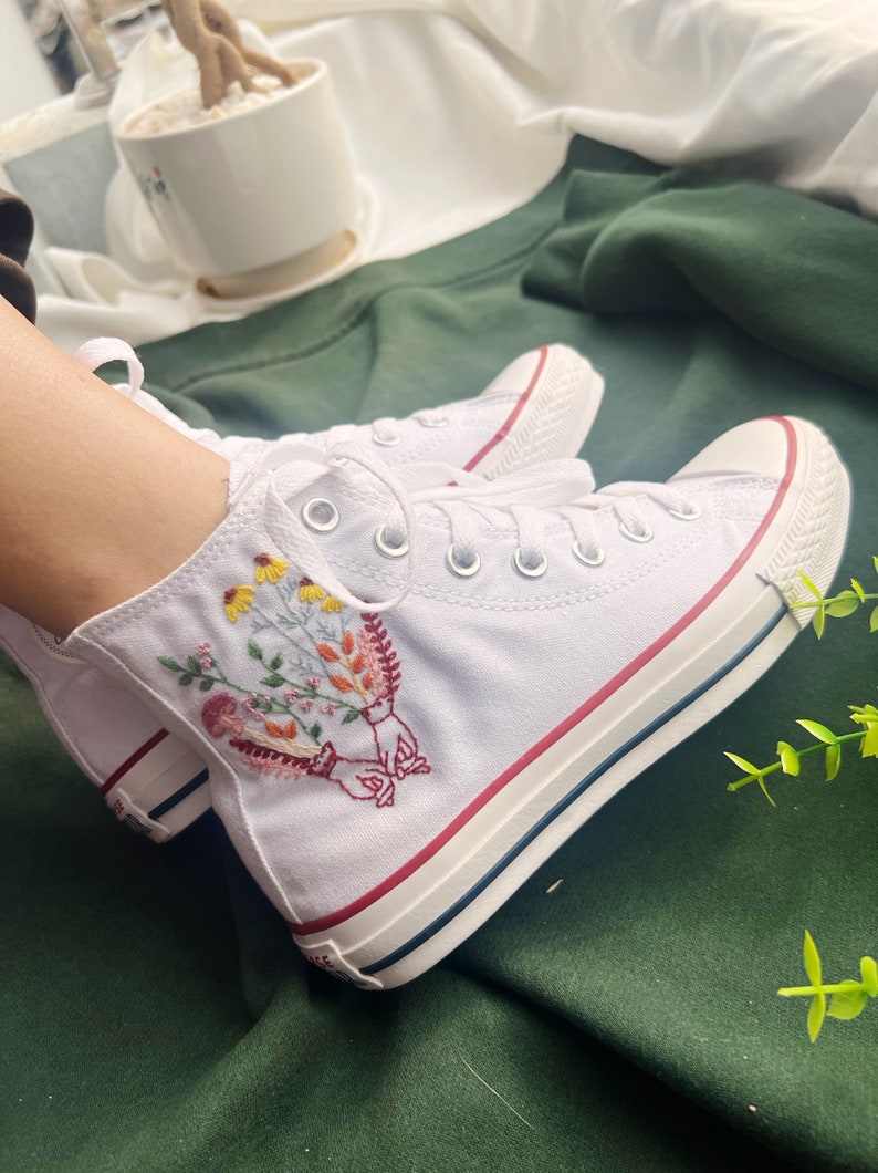 Hands and Flowers Converse Embroidery