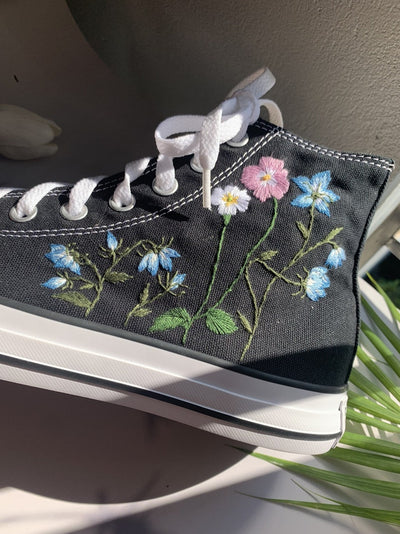 Wildflowers Converse Embroidery
