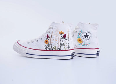 Wildflower Garden Converse Embroidery