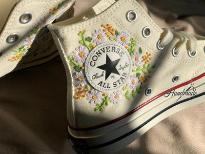 Daisy Wreath Converse Embroidery
