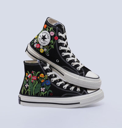 Wildflower Garden Converse Embroidery