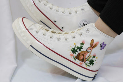 Rabbit Clover Converse Embroidery