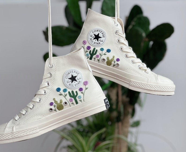 Cactus and Desert Converse Embroidery