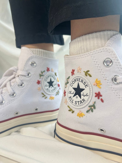 Sunbird Floral Converse Embroidery