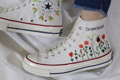 Wildflower Date Converse Embroidery
