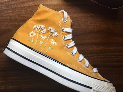 Daisy and Wildflower Converse Embroidery
