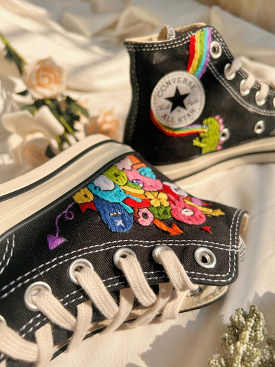 Colorful Doodles Converse Embroidery