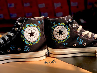 Science Lab Microscope Converse Embroidery