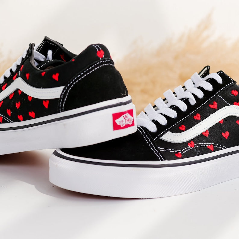 Heart Embroidered Vans